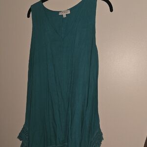 Umgee Teal V-Neck dress